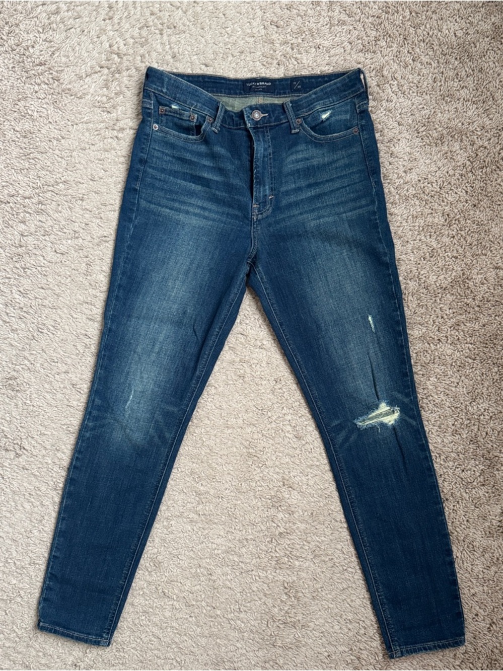 Lucky Brand Women's Skinny Jeans - Dark Blue Denim